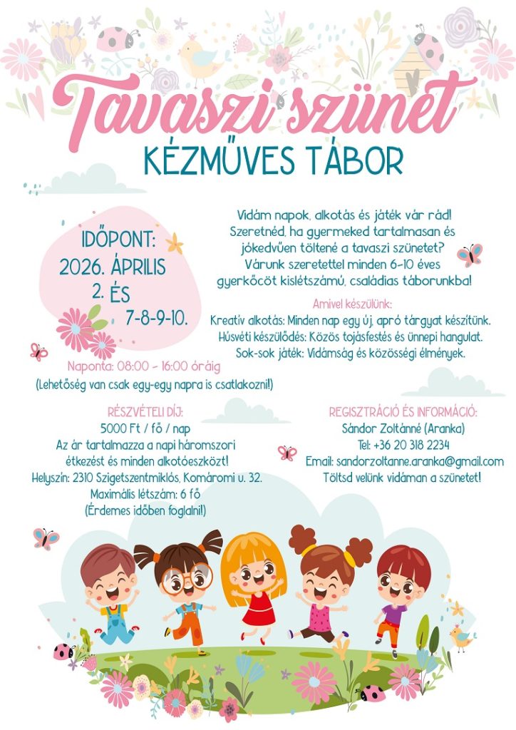 Tavaszi szünet kézműves tábor